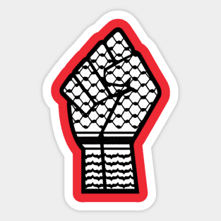 Keffiyeh Black Power Fist - Right Side - Back Sticker